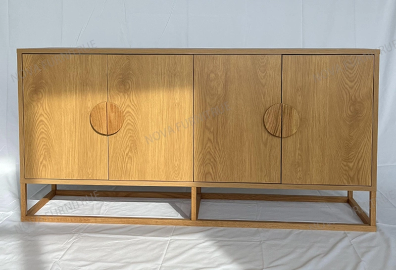 Nova Oak Solid Wood Living Room Furniture Console Table Modern Entryway Cabinet Buffet Sideboard