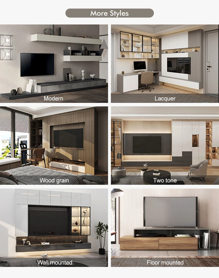 PA Latest Design Smart Living Room Home Furniture Modern Luxury TV Stand Cabinets