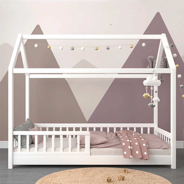 Special Design Hot Selling White Wood Tree House Baby Bed
