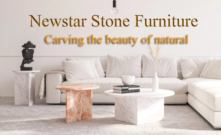 Living Room Furniture Modern Center Table Travertine Table Round Marble Table Marble Coffee Table