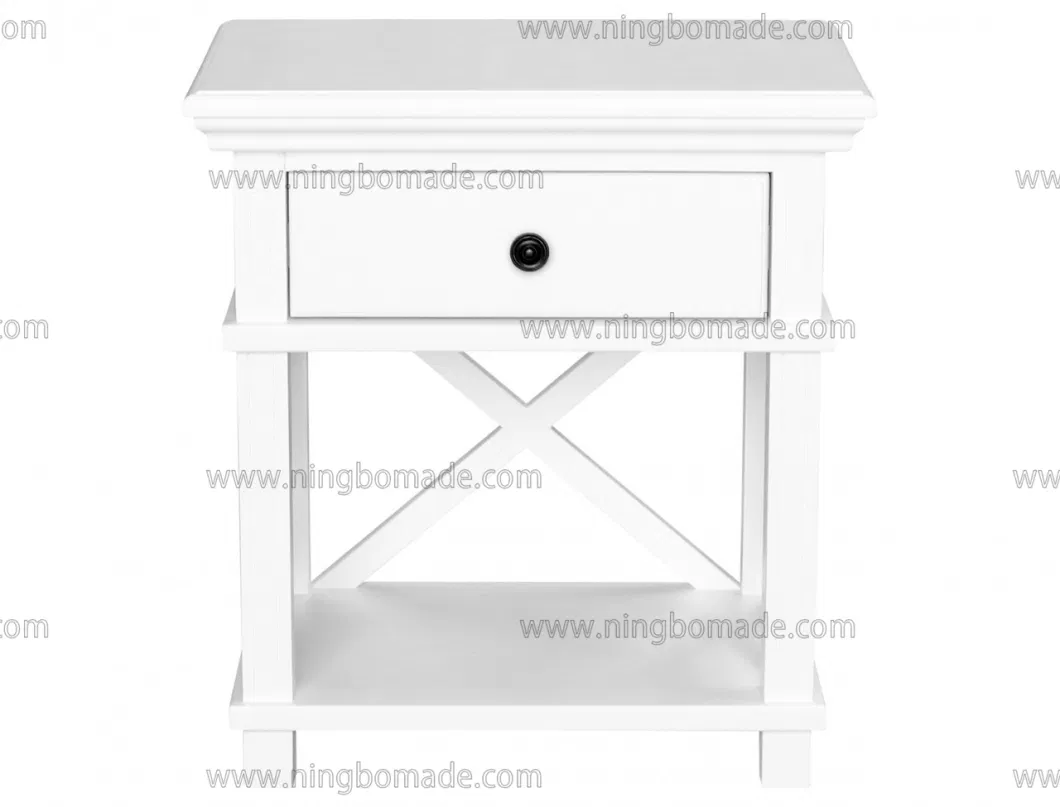 American Style Antique Concise Furniture Villa White/Black/Natural/Brown Big Bedside Table