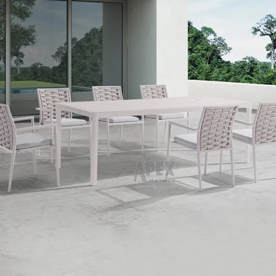 Rattan Rope Woven Modern Home Outdoor Chair Dining Table Set Garden Hotel Living Room Furniture
