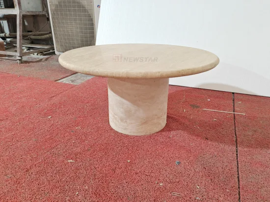 Living Room Furniture Modern Center Table Travertine Table Round Marble Table Marble Coffee Table